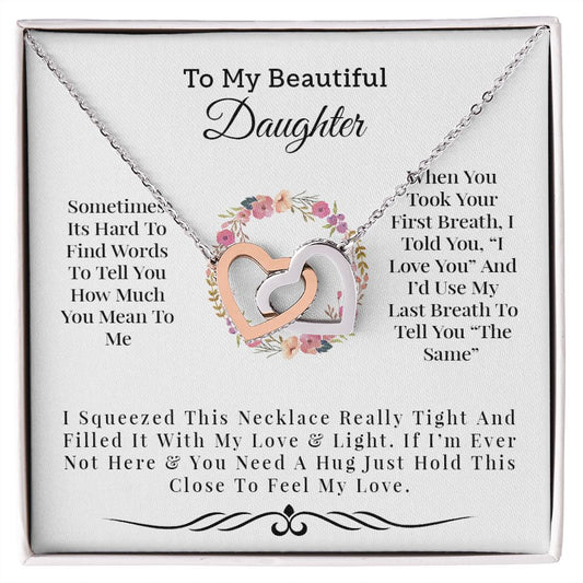 My Beautiful Daughter - Love & Light - Interlocking Hearts Necklace